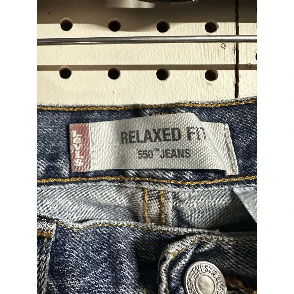 VTG Levi's 550 Jeans Mens 33x29 Light Wash Relaxed Fit - Original Black Levi Tag